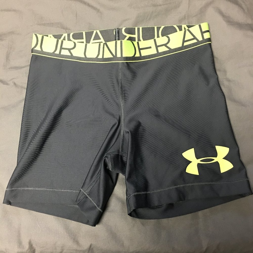 Grey and Green Under Armour Spandex